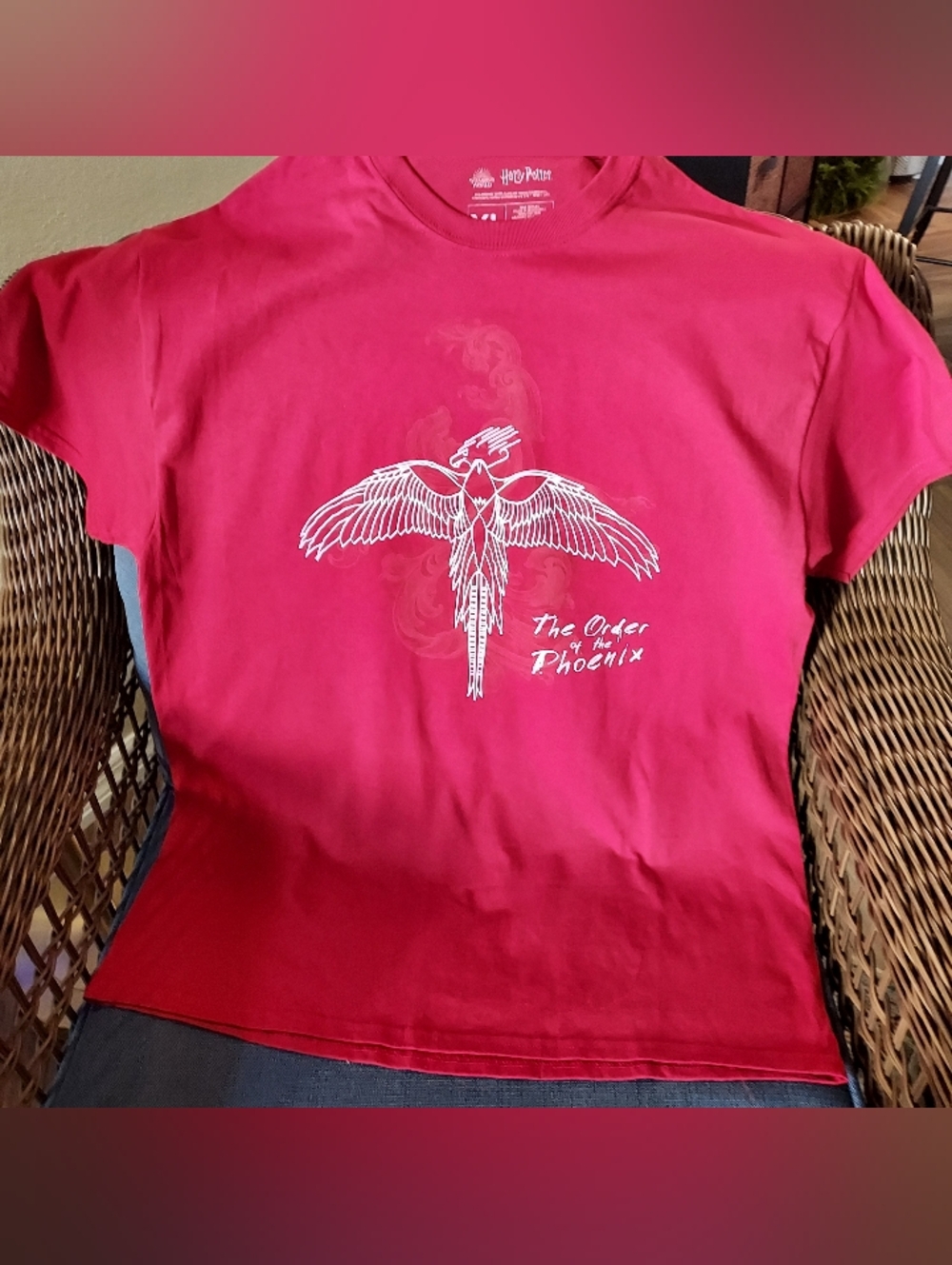 Harry Potter "Order of the Phoenix" Red Graphic Tee:Wizarding World.Size XL.NWOT